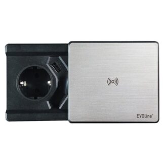 Multipresa mobile Multipresa da mobile Evoline 159270003600 SQUARE 80 1P 10/16A Inox sat (ord.min.1.00 unità)