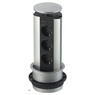 Multipresa mobile Multipresa mobile Evoline 159310000600 PORT Silver e Nero (ord.min.1.00 unità)