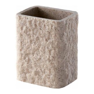 Bicchiere porta spazzolino Bicchiere porta spazzolino Gedy AR9803 ARIES Beige pietra (ord.min.1.00 unità)