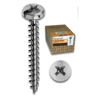Set viti per legno Viti legno Mustad PVACZC500500C8C PANEL VIT Cromo lucido (ord.min.1.00 unità)