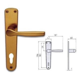 Maniglie porta Maniglie porta coppia su placca py85 Ghidini 7740008850453 GABRY Bronz (ord.min.1.00 unità)