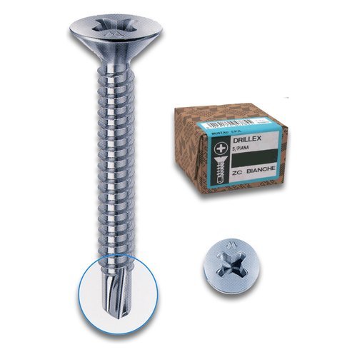 Set viti per metallo Viti metallo Mustad DXADHP420380C8C DRILLEX Zincato (ord.min.1.00 unità)
