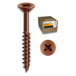 Set viti per legno Viti legno Mustad PFACZP500500BZC PANEL VIT Bronzato (ord.min.1.00 unità)