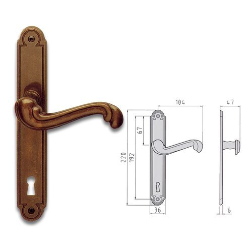Maniglie porta Maniglie porta coppia su placca p90 Ghidini 44290089000 BAROCCO Brunit (ord.min.1.00 unità)