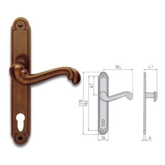 Maniglie porta Maniglie porta coppia su placca py85 Ghidini 44290088500 BAROCCO Bruni (ord.min.1.00 unità)