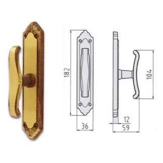 Maniglia finestra Maniglia finestra Ghidini 44394407006 LADY Ottone fumè (ord.min.1.00 unità)