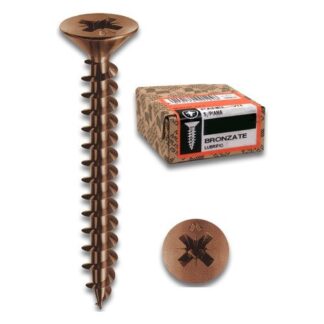 Set viti per legno Viti legno Mustad PVACZP400180BZC PANEL VIT TC Bronzato (ord.min.1.00 unità)
