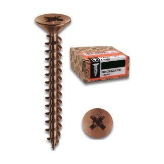 Set viti per legno Viti legno Mustad PVACZP250180BZC PANEL VIT Bronzato (ord.min.1.00 unità)