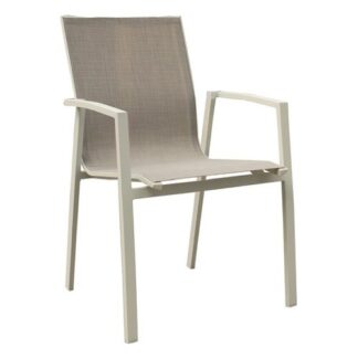Sedia con braccioli da esterno Sedia con braccioli Amicasa LS TC711 MONIA Bianco e Grigio (ord.min.1.00 unità)