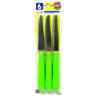 Set coltelli tavola Set coltelli Coltellerie Inox Bonomi 30006VSC lama dentata (11cm) Verd (ord.min.1.00 unità)