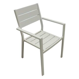 Sedia con braccioli da esterno Sedia con braccioli Amicasa LS TC 805 KARIM Bianco (ord.min.1.00 unità)