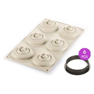 Stampo Silikomart 25 273 13 0065 Kit Mini Tarte Twist Stampo dolci (ord.min.1.00unità)