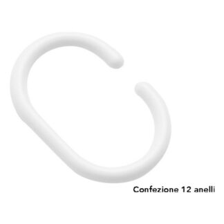 Set anelli tende doccia Set anelli tende doccia Gedy TANE10002 Bianco (ord.min.1.00 unità)