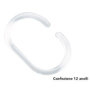 Set anelli tende doccia Set anelli tende doccia Gedy TANE10001 Trasparente (ord.min.1.00 unità)