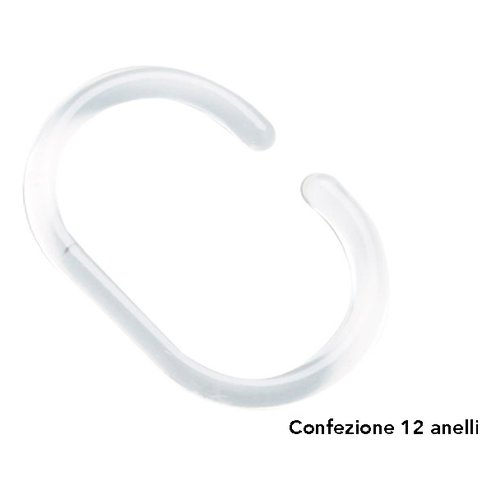 Set anelli tende doccia Set anelli tende doccia Gedy TANE10001 Trasparente (ord.min.1.00 unità)