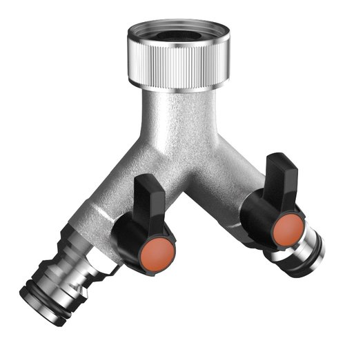 Presa rubinetto irrigazione Presa rubinetto irrigazione Claber 9602 METAL JET 2 vie regolabili inn (ord.min.1.00 unità)