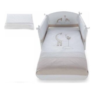 Piumone lettino Piumone lettino Pali 0687Savana SAVANA set 3 pz Bianco e Tortora (ord.min.1.00 unità)