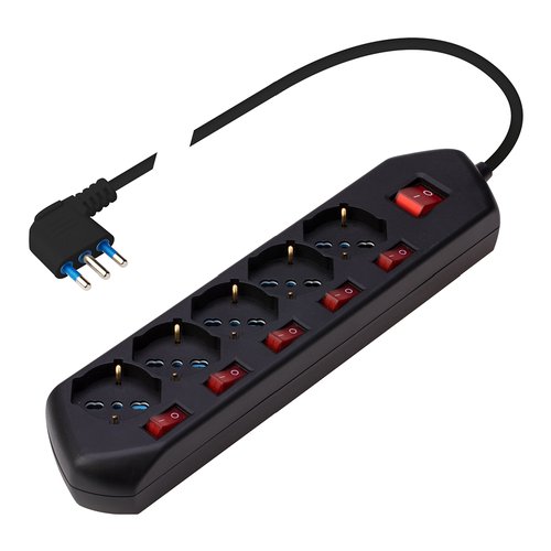 Multipresa tavolo Multipresa tavolo Poly Pool PP2509 2 10/16A Multiswitch Nero (ord.min.1.00 unità)