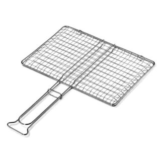 Griglia barbecue Griglia barbecue Ompagrill B02737 rete doppia senza piedi Cromo lucido (ord.min.1.00 unità)
