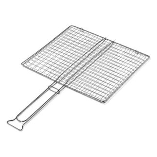 Griglia barbecue Griglia barbecue Ompagrill B04045 rete doppia senza piedi Cromo lucido (ord.min.1.00 unità)