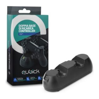 Caricabatterie Qubick ACP40120 PLAYSTATION 4 Double Black Caricabatterie videogioco (ord.min.1.00unità)