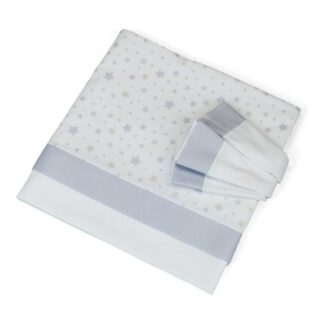 Set lenzuola lettino Set lenzuola lettino Baby Idea L2006VD STELLINE completo Lilla (ord.min.1.00 unità)
