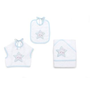 Set bavaglini Set bavaglini Italbaby 15 5020 202 STAR Azzurro (ord.min.1.00 unità)
