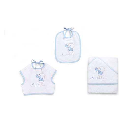 Set bavaglini Set bavaglini Italbaby 15 5020 102 BEAR Azzurro (ord.min.1.00 unità)
