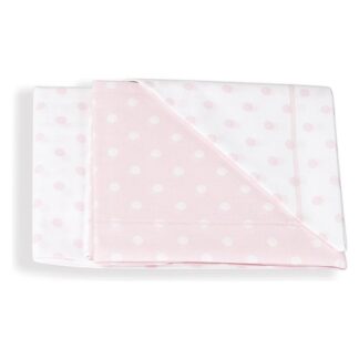 Set lenzuola lettino Set lenzuola lettino Italbaby 020 1005 001 POIS completo Rosa (ord.min.1.00 unità)