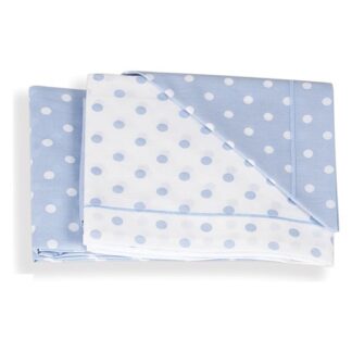 Set lenzuola lettino Italbaby 020 1005 002 POIS completo Azzurro Set lenzuola lettino (ord.min.1.00unità)