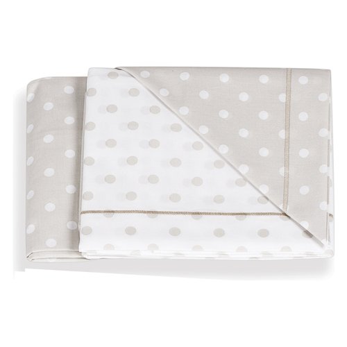 Set lenzuola lettino Set lenzuola lettino Italbaby 020 1005 003 POIS completo Tortora (ord.min.1.00 unità)