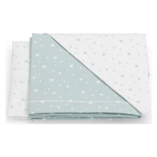Set lenzuola lettino Set lenzuola lettino Italbaby 020 1007 003 STELLE completo Menta (ord.min.1.00 unità)