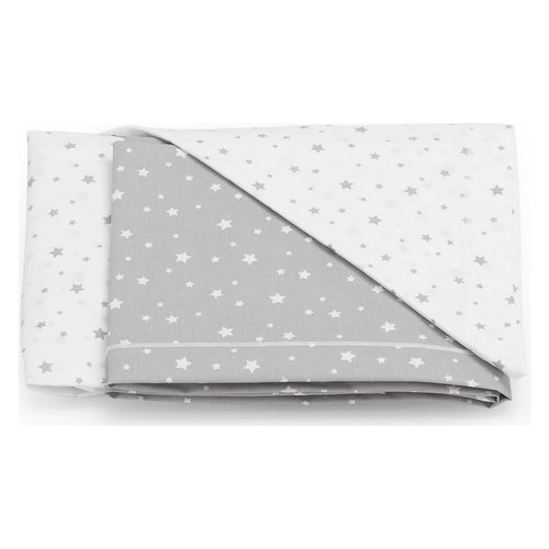 Set lenzuola lettino Set lenzuola lettino Italbaby 020 1007 004 STELLE completo Grey (ord.min.1.00 unità)