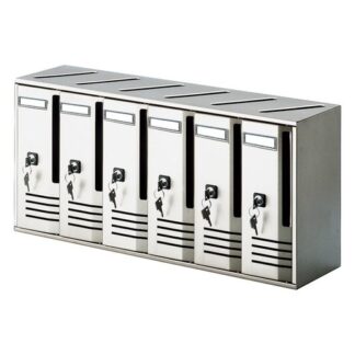 Cassetta posta condominiale Cassetta posta condominiale Alubox 20C6AR CUBO Argento (ord.min.1.00 unità)