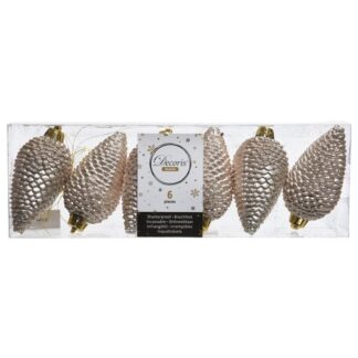 Set addobbi albero Natale Set addobbi albero Natale Amicasa 9028602 Pigne Pearl (ord.min.1.00 unità)