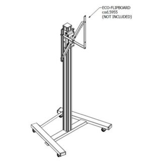 Carrello porta tv e monitor Carrello monitor Itb PM5960 FLIP Eco Flipboard base con ruote White (ord.min.1.00 unità)