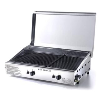 Piastra cottura gas Piastra cottura Ompagrill 4069 cover Plancha Double Duegas Satinato (ord.min.1.00 unità)