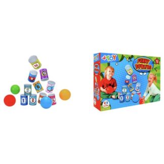 Set birilli Set birilli Globo 40377 W’TOY Funny Bowling Colori assortiti (ord.min.1.00 unità)