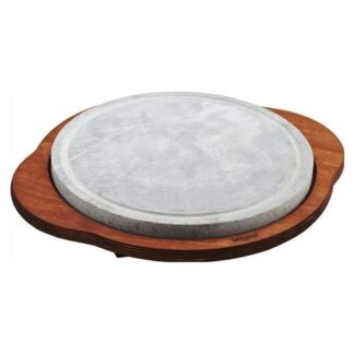 Piastra ollare Piastra ollare Bisetti 99011 rotonda con base legno wengè 40x35 cm (ord.min.1.00 unità)