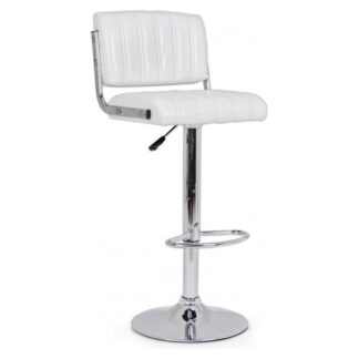 Sgabello Yes Everyday 0733293 BARCLAY Bianco e Cromo lucido Sgabello (ord.min.2.00unità)