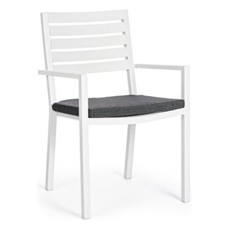 Sedia con braccioli da esterno Sedia con braccioli Yes Everyday 0662928 HELINA Bianco (ord.min.4.00 unità)