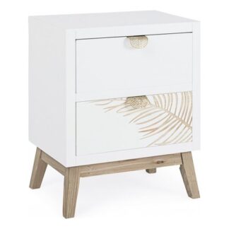 Comodino Yes Everyday 0744966 FOLIUM Bianco e Legno chiaro Comodino (ord.min.1.00unità)