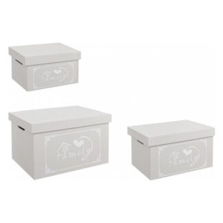 Set scatole portaoggetti Set scatole portaoggetti Yes Everyday 0210552 LOVERS Grigio (ord.min.1.00 unità)
