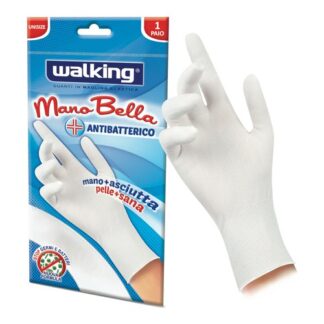 Guanti lavoro Guanti lavoro Walking 010614 MANOBELLA Antibatterico Bianco (ord.min.1.00 unità)