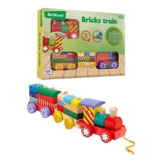 Prime attività Gioco prima infanzia Globo 39996 SIR WOOD Trenino trainabile 16 pz (ord.min.1.00 unità)