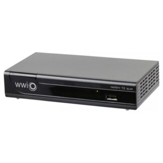 Decoder Decoder Wwio TRINITY T2 Slim Dvb T2 Hevc 10 Bit Black (ord.min.1.00 unità)