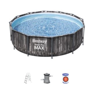 Piscina Bestway 5614X STEEL PRO MAX con accessori Effetto legno Piscina fuori terra (ord.min.1.00unità)