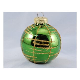 Pallina albero Natale Pallina albero Natale Santa Claus TE191839 Assortito Verde e Oro (ord.min.1.00 unità)