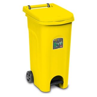 Bidone carellato Bidone carellato Stefanplast 25605 URBAN ECO SYSTEM con pedale Giallo (ord.min.1.00 unità)