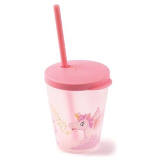 Bicchiere con cannuccia Bicchiere con cannuccia Snips 000853 Unicorno Rosa (ord.min.1.00 unità)